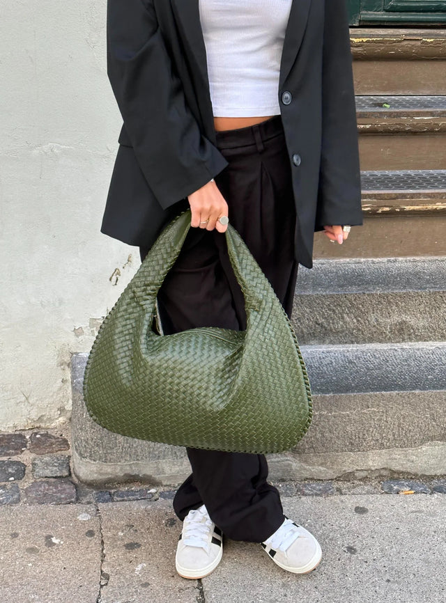 SAC EN CUIR QUOTIDIE - VERT FONCÉ