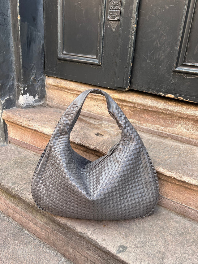 SAC EN CUIR QUOTIDIE - GRIS