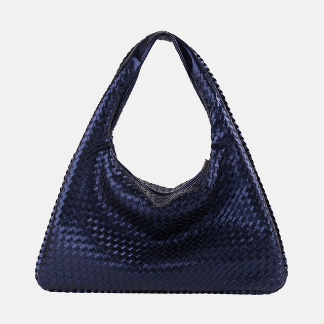 SAC EN CUIR QUOTIDIE - BLEU MARINE