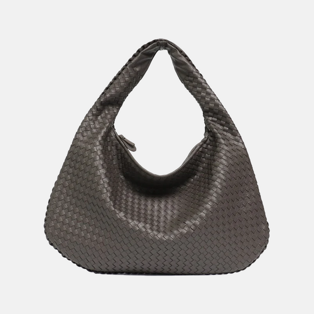 SAC EN CUIR QUOTIDIE - GRIS